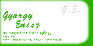 gyorgy enisz business card